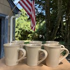 LOT OF 6 Light Brown Color Large 16 Ounce Ceramic Mugs — photo 1