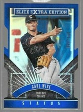 2015 Elite Extra Edition Blue Die Cut Status Carl Wise #123 #'d 080/100