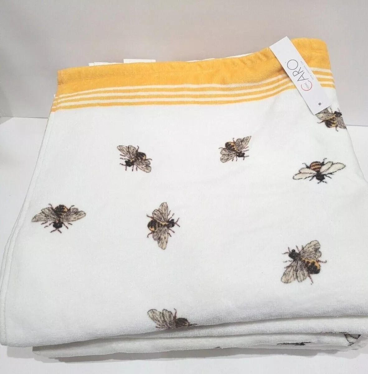 Caro Home Bath Towel Set Bumble Bees 4-Piece Bath Towels