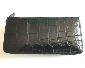 black croc clutch bag