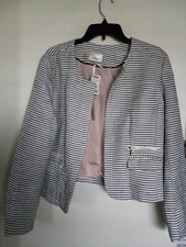 Women's Kenar Striped Blazer Jacket Size Xl New