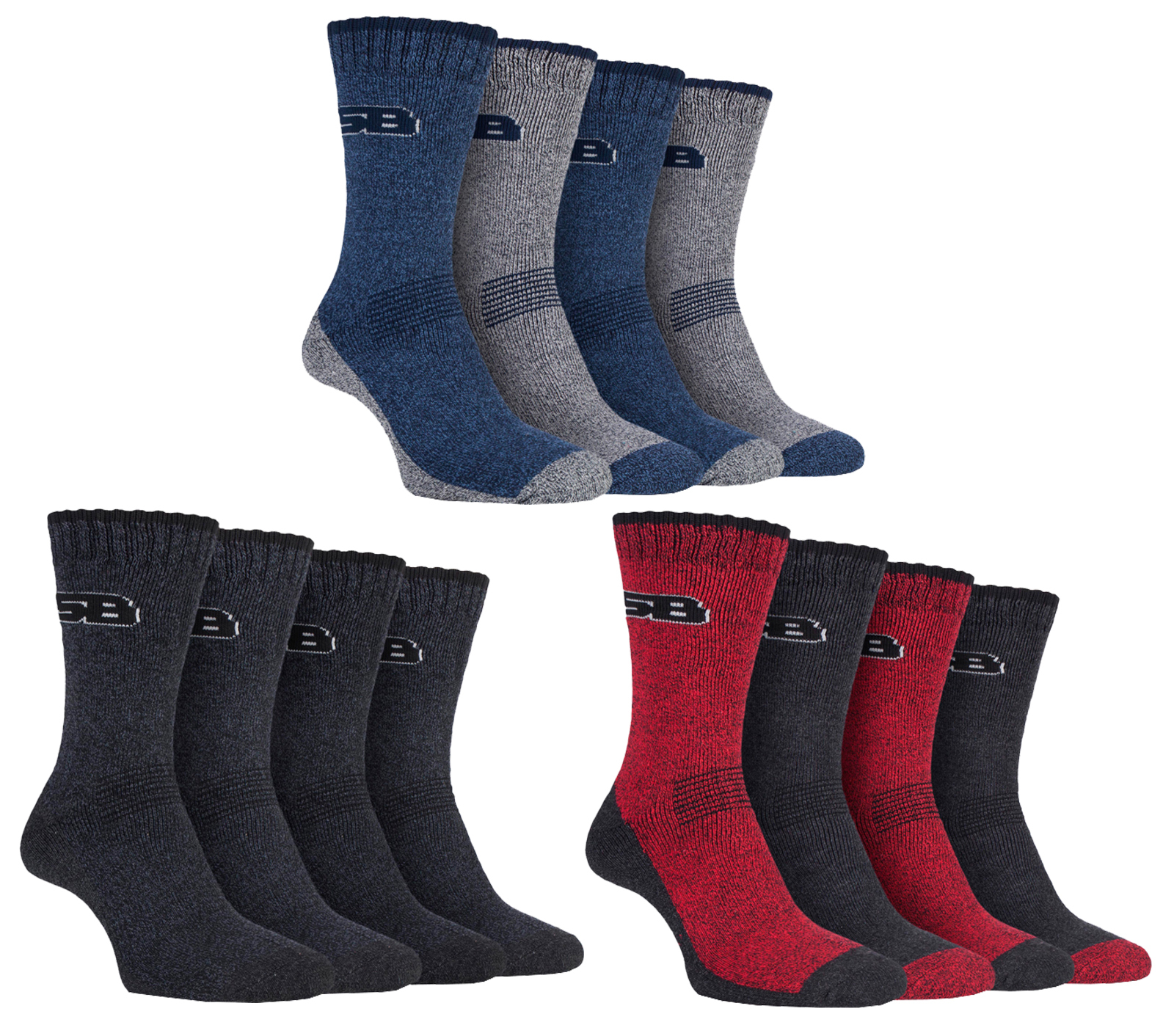 Storm Bloc 4 Pack Mens Lightweight Summer Hiking Work Socks for Hot