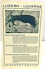 Vintage Lucerne Glacier Gardens Museum Travel Brochure Map Key Guide 1930s