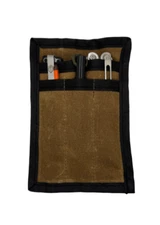 Waxed Canvas Mini EDC Pocket Organizer - 16oz Waxed Canvas Lay Flat Design