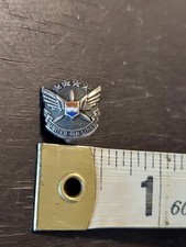 Vintage United Airlines Silver Service Lapel Pin Clasp Pin Closure