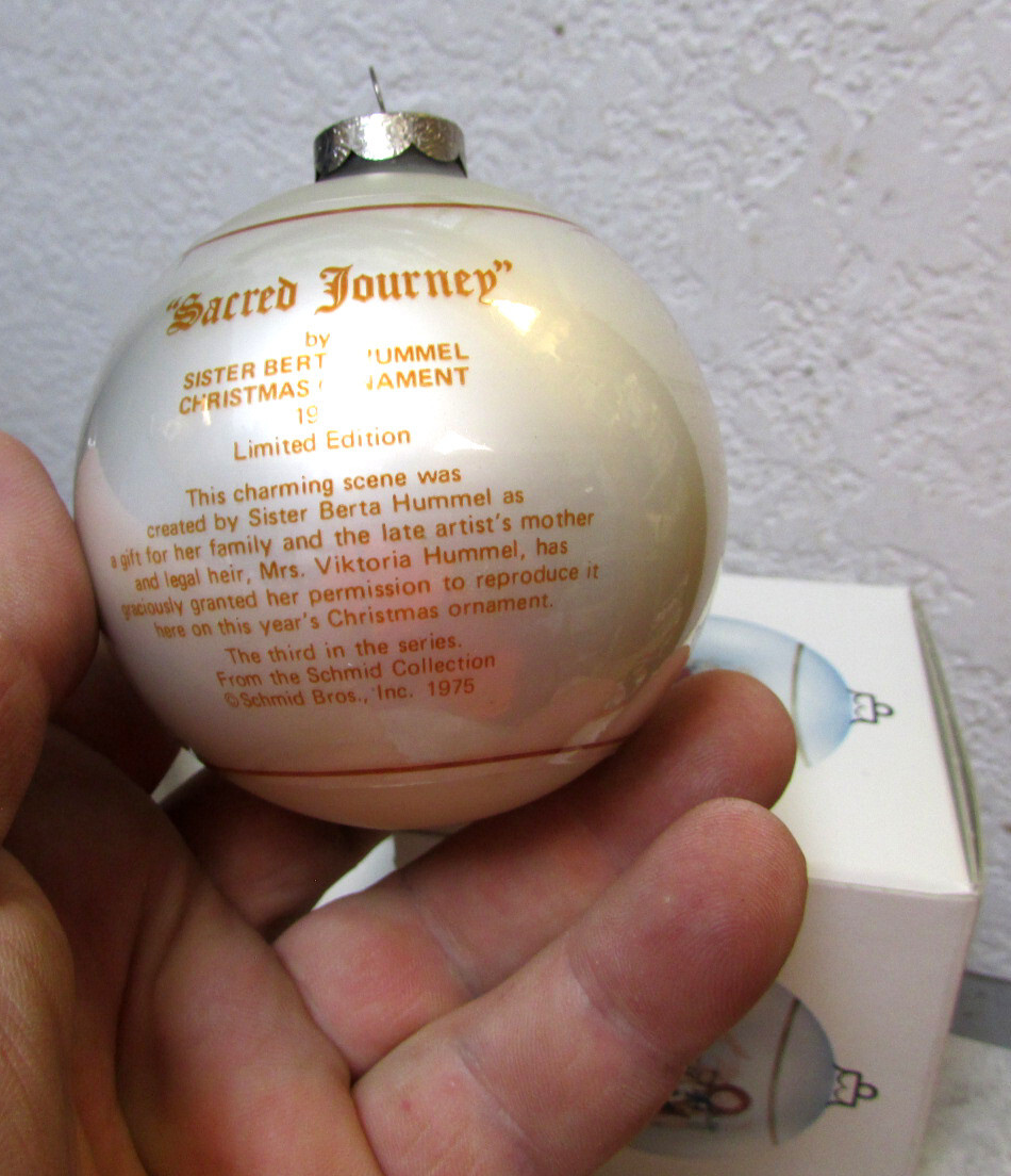 Schmid 1976 Sacred Journey Christmas Ornament w/ original box limited edition