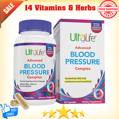 1X Blood Pressure Supplement Complex, Maintain Optimal Health, Natural, 60 Count