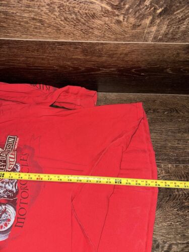 Harley Davidson Long Sleeve T Shirt Mens XL Red Denver Mile High Colorado Double - Picture 7 of 7