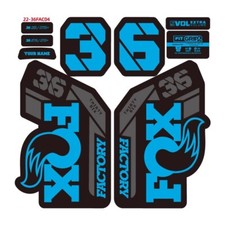 2022 FOX 36 AM FACTORY Fork Sticker MTB Bike Custom Rider Name Decals blue gray