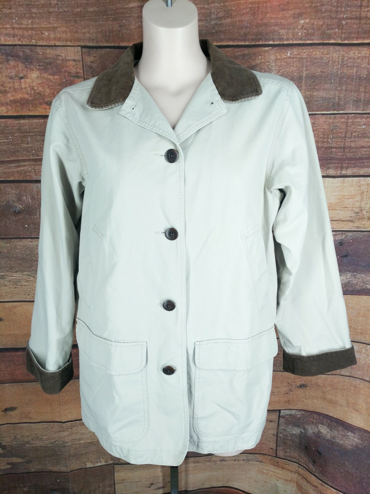 LL Bean Canvas Field Jacket Barn Chore Coatwomens L… Gem
