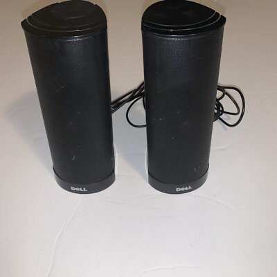 Dell N889 UBB Wired Powered Computer Speakers 2pc, Black, USB + 3.5mm Jack, 2011