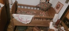 Antike Babywiege aus Weichholz