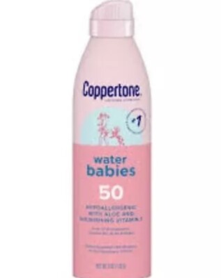 Coppertone Water Babies Sunscreen Lotion Spray SPF 50 6oz EXP 11/2024