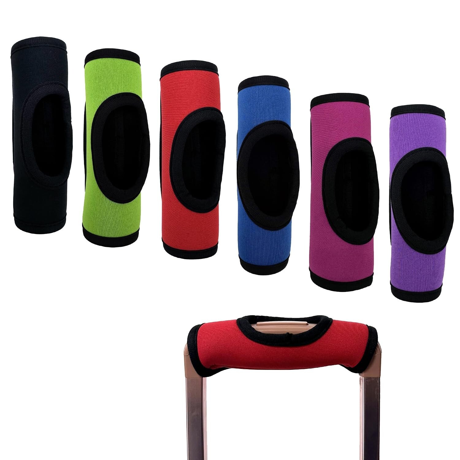 Wanty 6 Pack Multi Color Luggage Handle Wrap, Luggage Handle Wraps for Suitca...