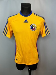T-Shirt Homme Maillot de Football Roumanie avec Nom et Numéro Personnalisés- Jaune S