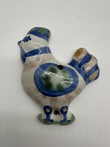5 M.A. Hadley Stoneware Pottery Ornaments-Wall Hanger, Chicken Pig Horse Signed - Picture 3 of 9