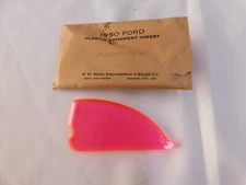 NOS 1950 Ford Accessory Hood Ornament Insert Fluorescent Pink Red