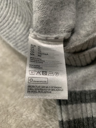 Felpa con cappuccio Pringle Of Scotland H&M oversize grigia maniche a pipistrello taglia XL - Foto 6 di 7