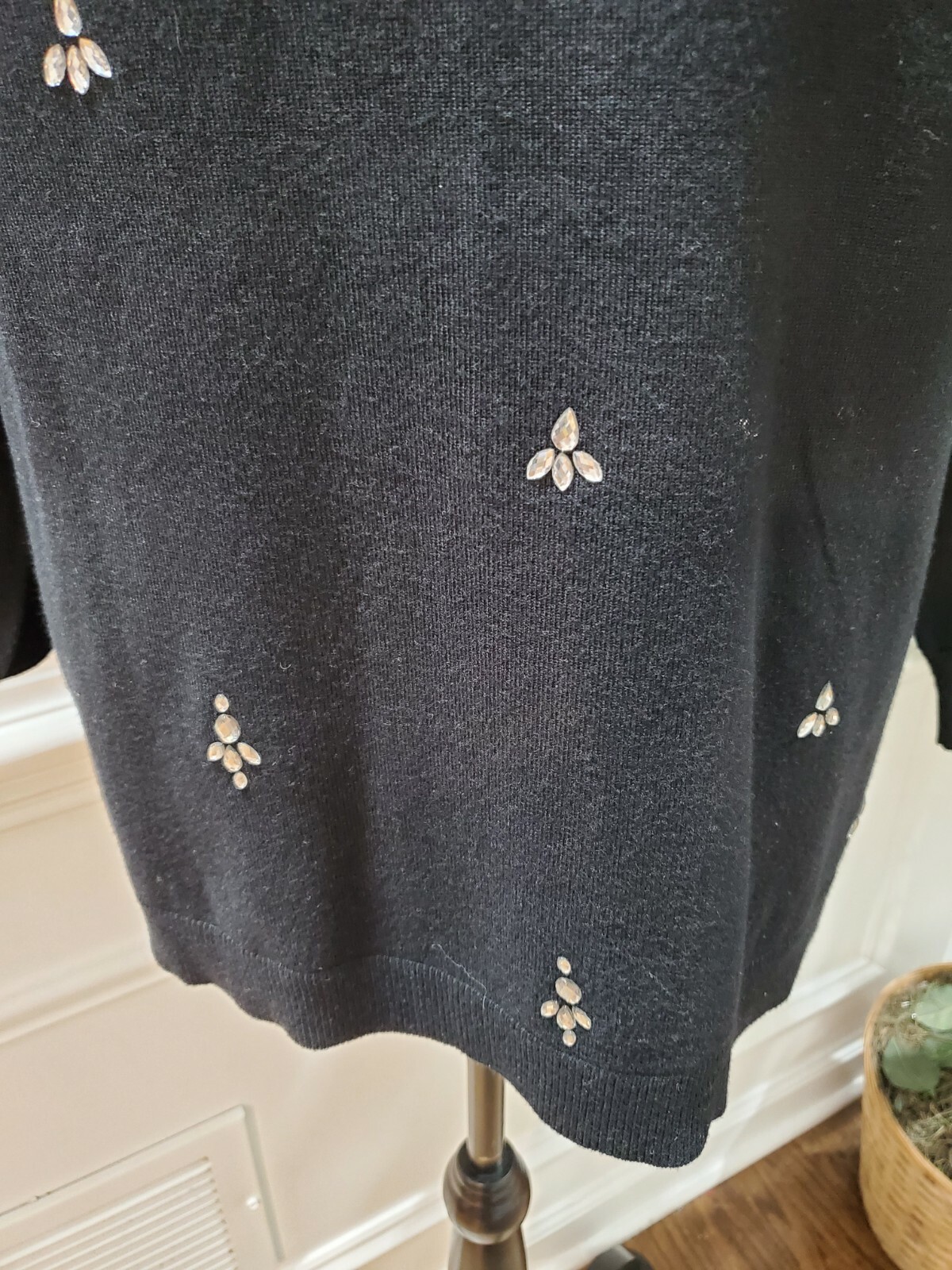 Ruby Rd. Women's Solid Black Rayon Round Neck Lon… - image 4