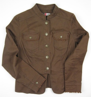 LIVE A LITTLE Medium Brown Jacket Women's Military Style