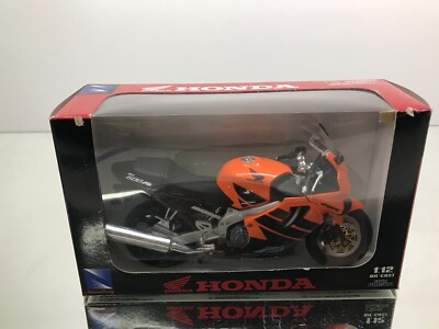 NEW-RAY 53763 HONDA CBR 600 F4 MOTORCYCLE -ORANGE+BLACK 1:12- GOOD IN BOX