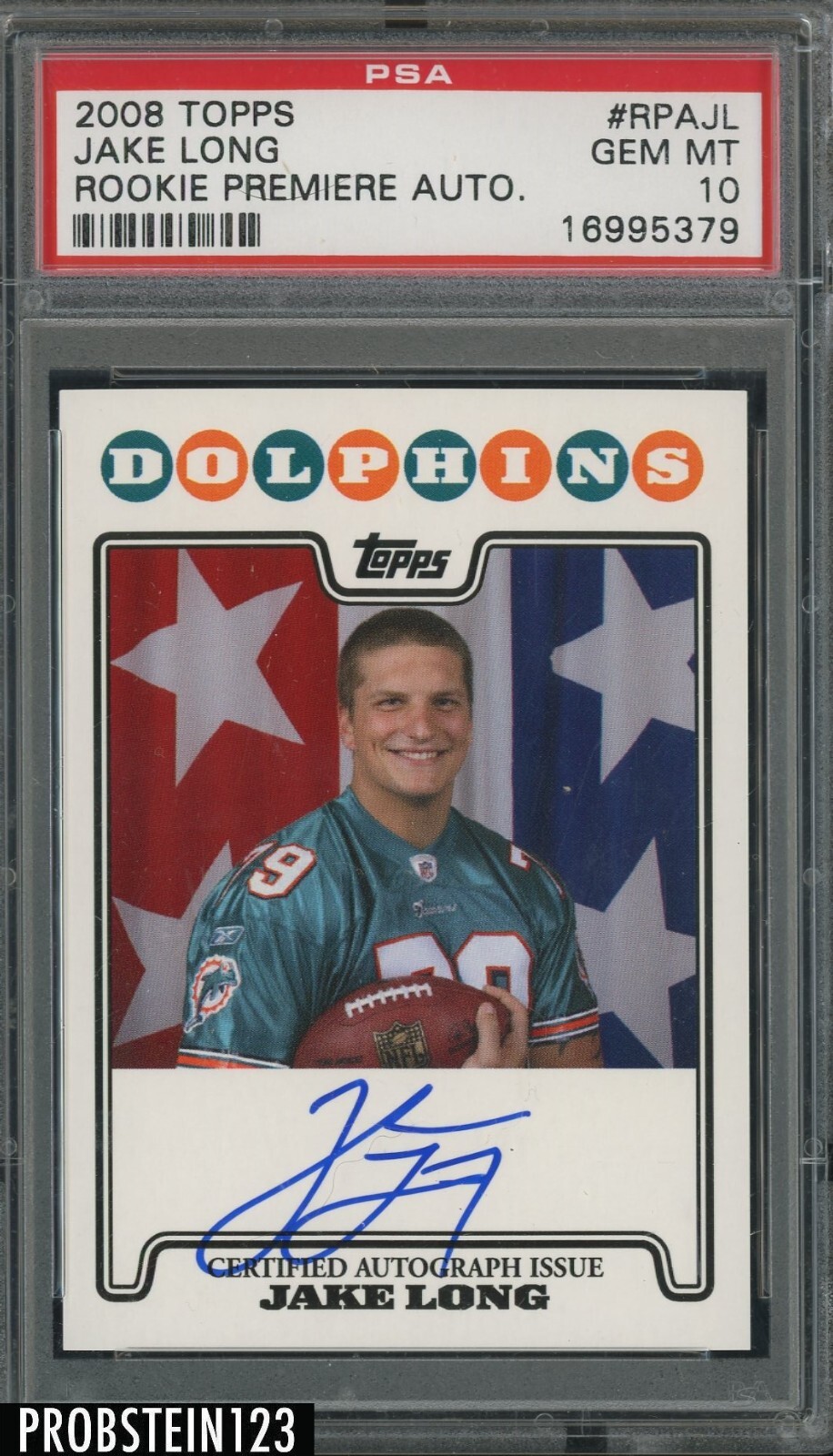 Jake Long Topps Rookie Premiere Autograph #RPAJL Base