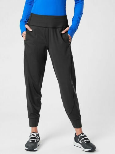 Athleta Distance Jogger in Plush Supersonic Black Running Pants XS #488459 for sale online | eBay