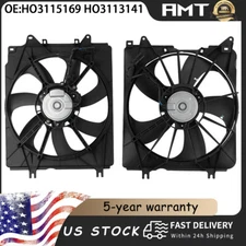 Radiator Cooling Fan and A/C Condenser Cooling Fan Set For Honda CR-V 2017-2022