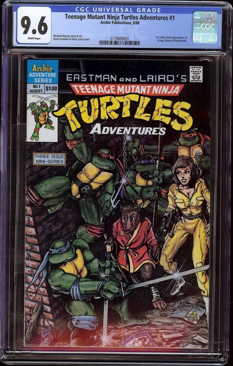 TMNT Adventures # 1 CGC 9.6 White (Archie, 1988) 1st Krang, Bebop