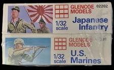 Japanese Infantry  U.S. Marines Glencoe Models WWII 1:32 SCALE 02201 02202 NEW