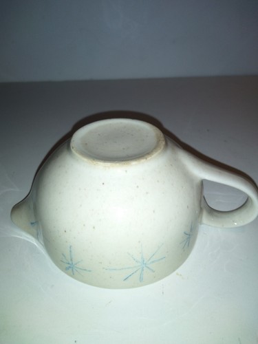 Vintage 1950's Royal China Blue Starburst Sugar Bowl & Creamer MCM - Picture 8 of 17