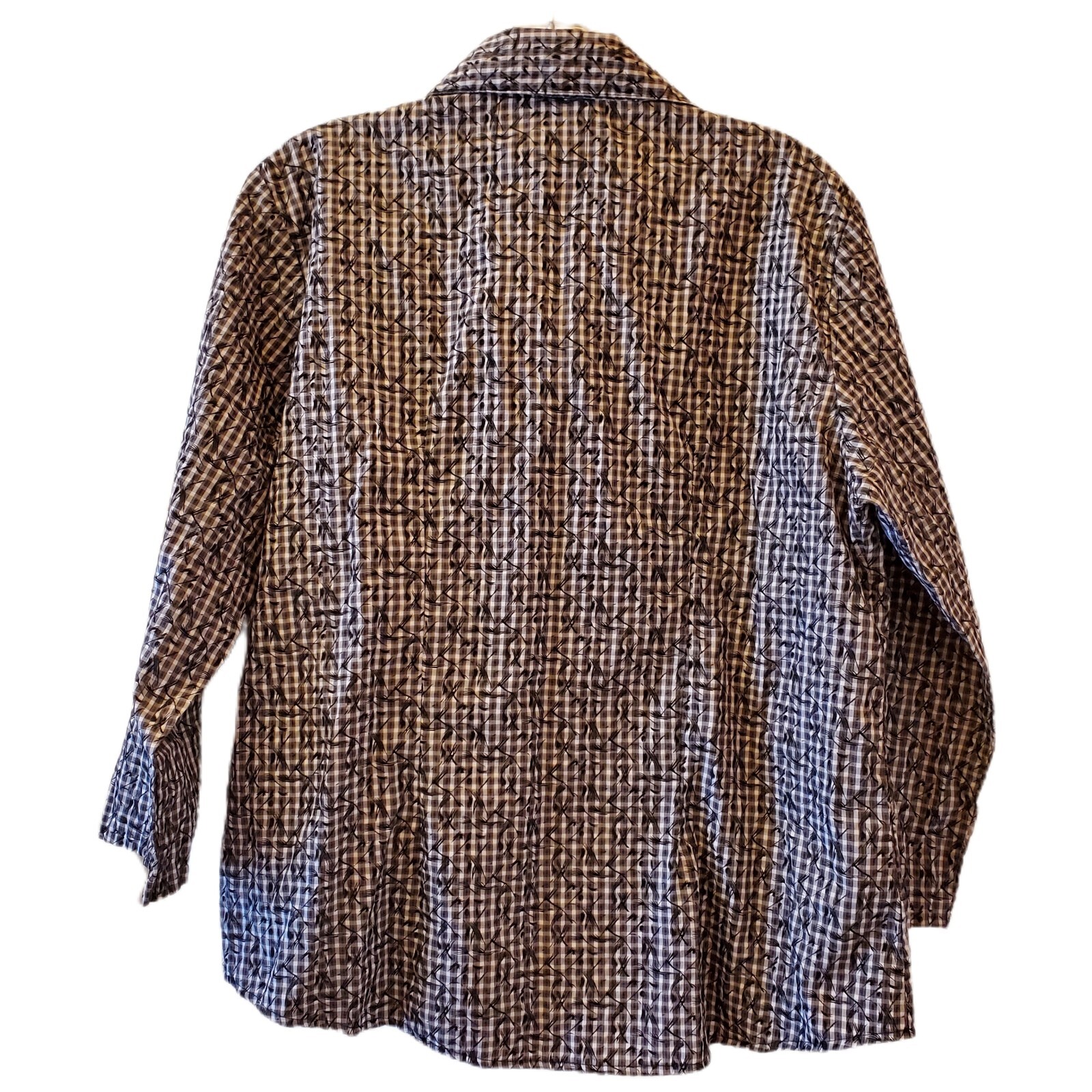 Hollister Gingham Checked Button Down 3/4 Sleeve … - image 2