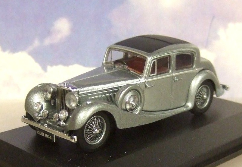 SUPERB OXFORD DIECAST 1/43 SS JAGUAR 2.5 LITRE SALOON IN GUNMETAL GREY 43JSS007