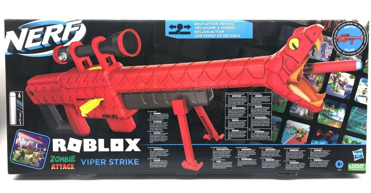 Nerf Roblox Zombie Attack Viper Strike Sniper Dart Blaster $30