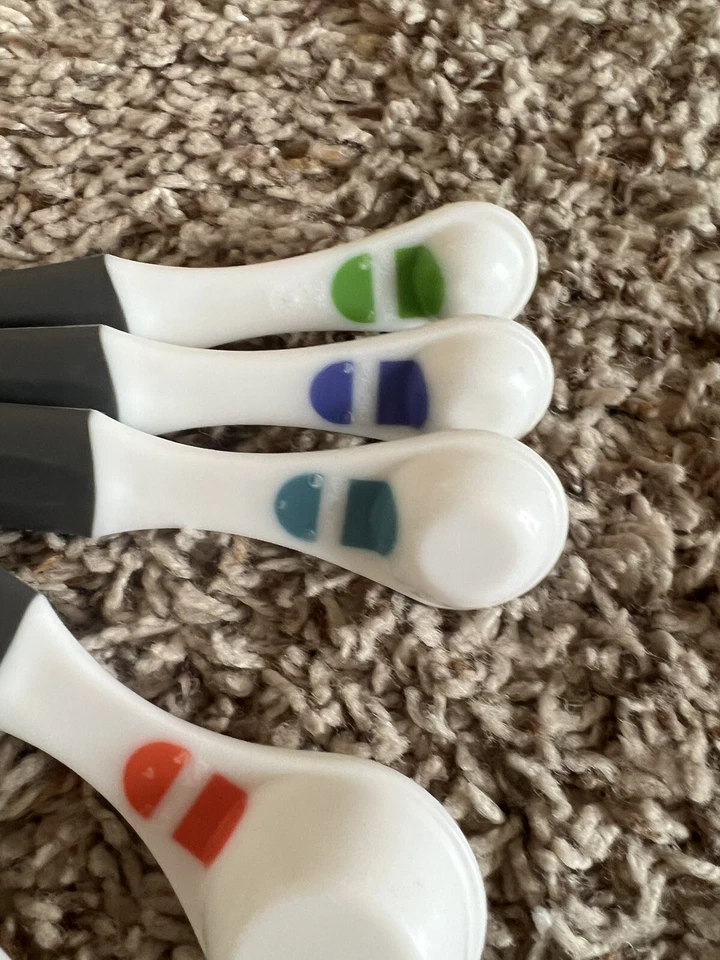 GoodCook Brand Plastic Measuring Spoons 6 Piece Set Great Used Teaspoons Table - Image 3 of 4