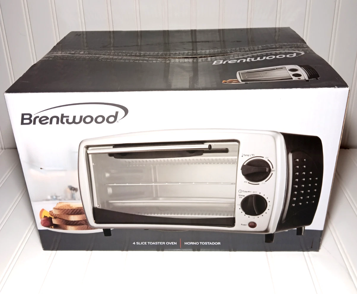 Brentwood 800 Watt 4-Slice Toaster Oven Broiler Model #TS-345B Black/Silver
Opens in a new window or