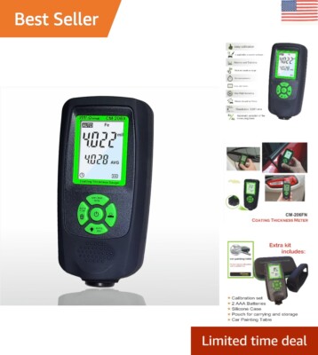 Digital Paint Thickness Gauge with Galvanized Parts Identification - High Acc...