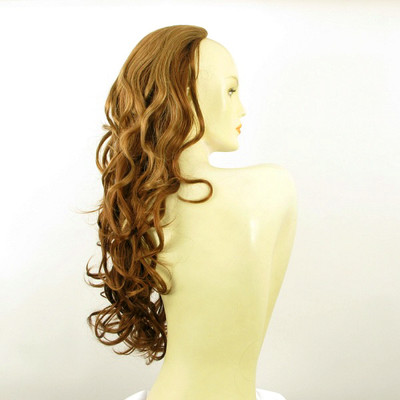 Demi-perruque Synthétique Blond Cuivré Foncé - Longueur 40 Cm - Style Balayage