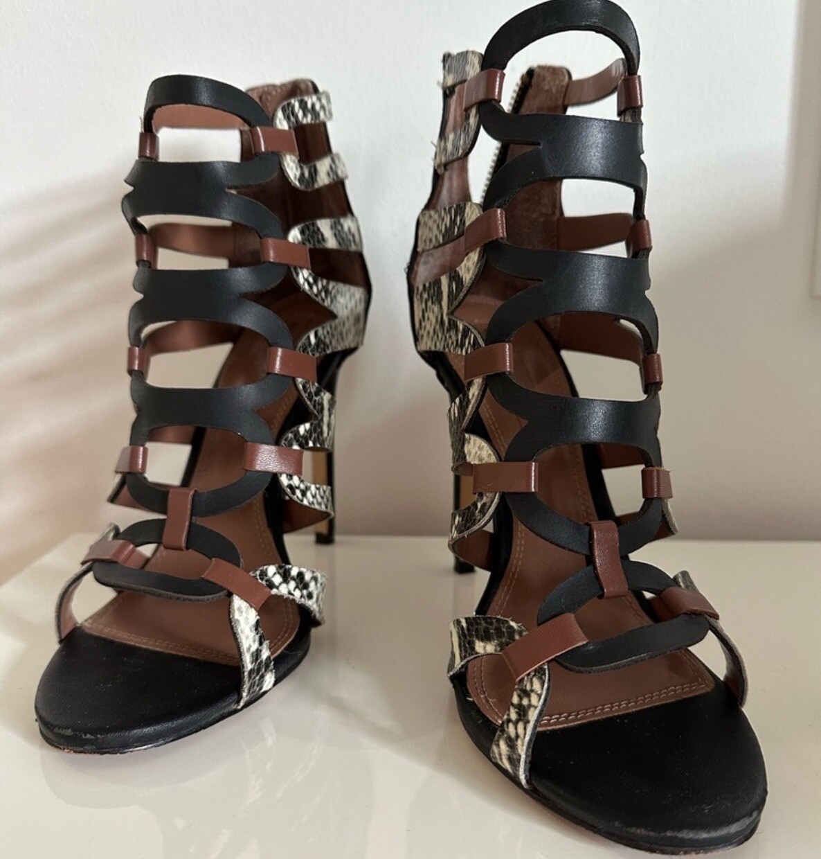BCBGMAXAZRIA Valentia Python Leather Heels - image 8