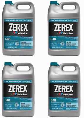 4 Gallon Engine Coolant/Antifreeze ZEREX G48 Formula BLUE 50/50 Pre-diluted HOAT