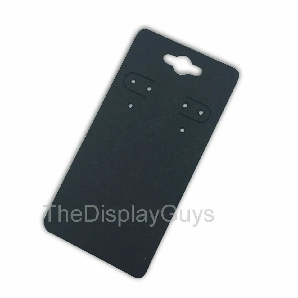 500pc 2x4" Inch Black Paper Earrings Display Hanging Cards for Jewelry Accessory - Image 3 of 3