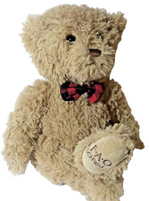 FAO Schwarz Plush Teddy Bear with Red Bow Tie 18 Inch Stuffed Animal 2019