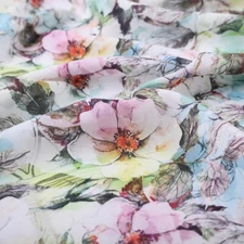 1 Yard X 1.4 meter Digital Print Viscose Rayon Material For Dress Big Flower