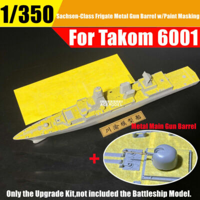 1/350 Sachsen-Class Frigate Metal Main Gun Barrel w/Paint Masking for Takom 6001