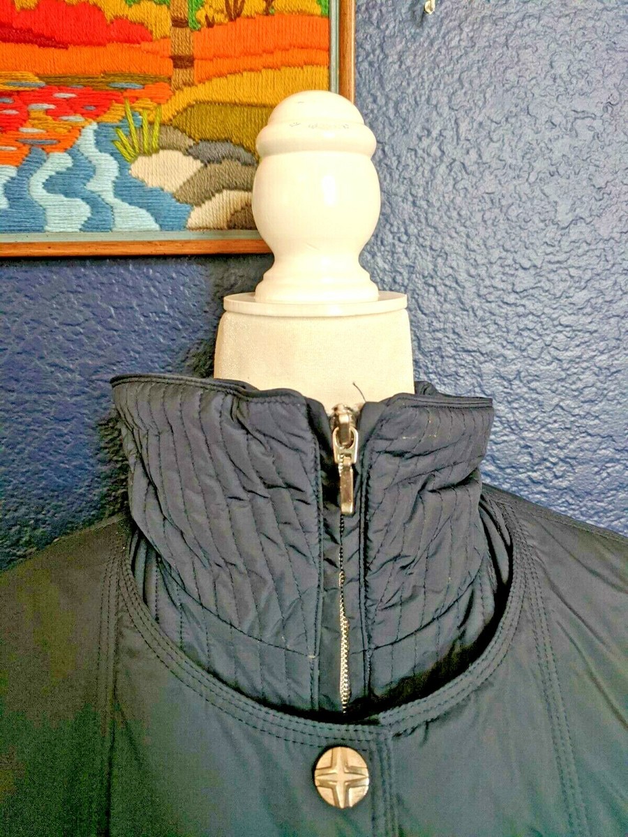 Polar Edge Zip Front Womens Soft Jacket Coat Sz Medium M Navy Snow