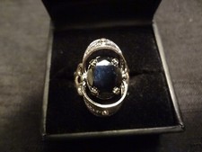  477--VINTAGE STERLING SILVER RING-SIZE-7- BEAUTIFUL OLD STERLING