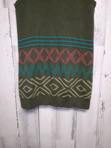 MATILDA JANE SIZE 10 Girls 435 Tween Olive Sweater Vest Sherpa Collar Zip - Picture 5 of 8