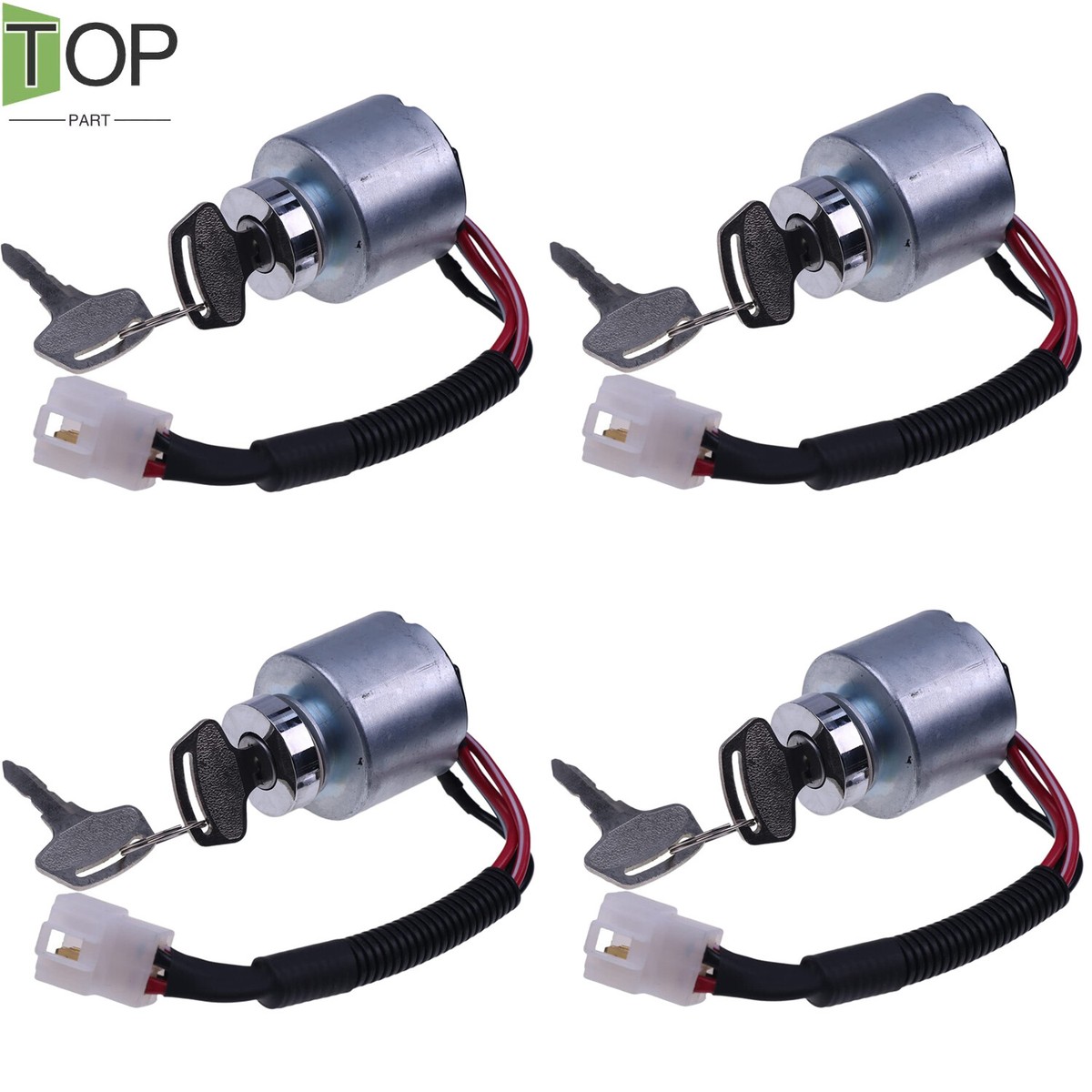 4X Ignition Key Switch Fits Kubota BX, G, M, TG, ZD 66101