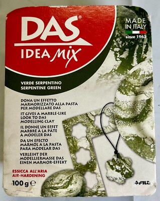DAS Self Hardening Modelling Clay Idea Mix Marble-Like Additive Serpentine Grn.
