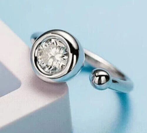 2.0 Ct Round Cut Lab Created Diamond Wedding Engagement Band 925 Sterling Silver